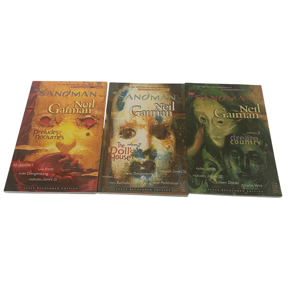 The Sandman Neil Gaiman‎ Vol 1-3 Fully Recolored Edition Vertigo Graphic Novels